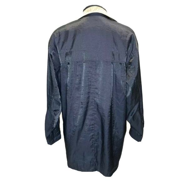Braetan Bt2 women Black Gold Collar Rain Windbreaker Jacket Coat sz small - Picture 3 of 12